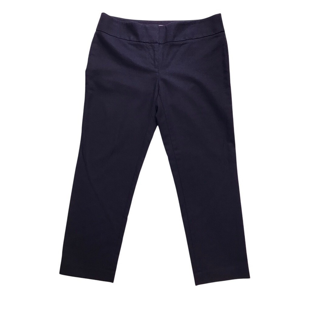 Ann Taylor LOFT Marisa Pants Womens 6 Black Cropped Chino Trousers Career